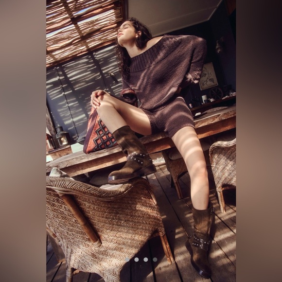 NWOT FREE PEOPLE KNIT CHOCOLATE BROWN SHORTS SIZE SMALL - Picture 6 of 15